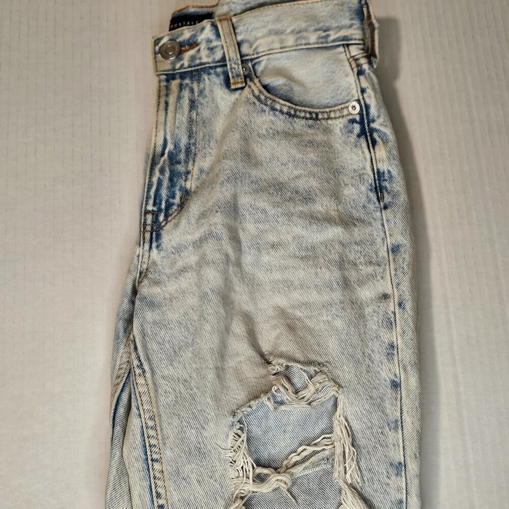 Aeropostale Jeans, whitewashed distressed denim, Size O - Picture 3 of 10